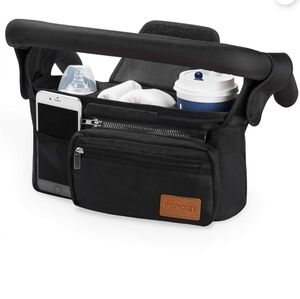 Momcozy Universal Stroller Organizer with Insulated Cup Holder & Shoulder Strap